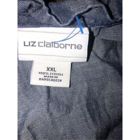 Liz Claiborne Denim Look Sleeveless Top women size XXL - Picture 2 of 5